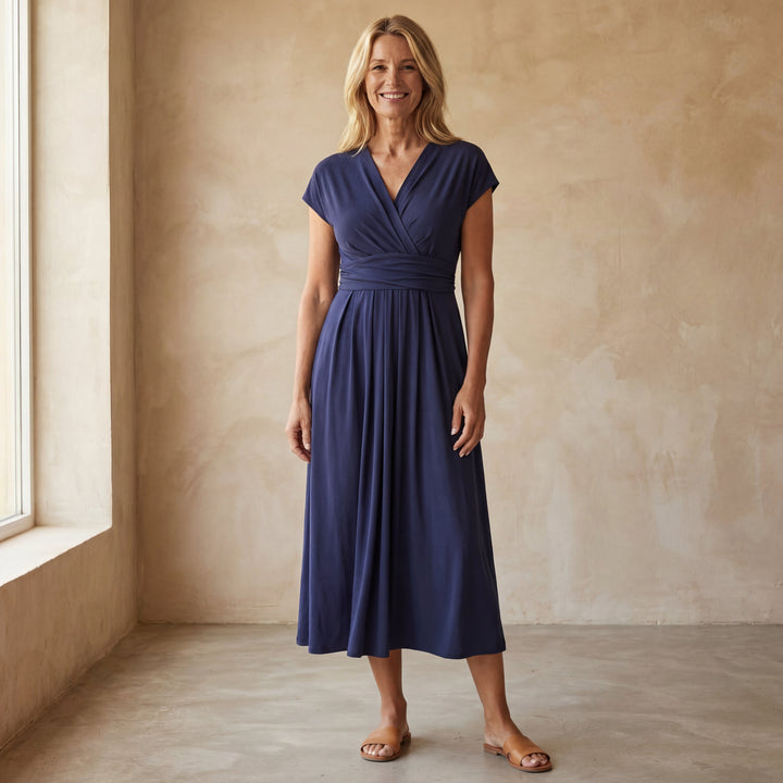 Iliana | V-Neck Stylish Midi Dress