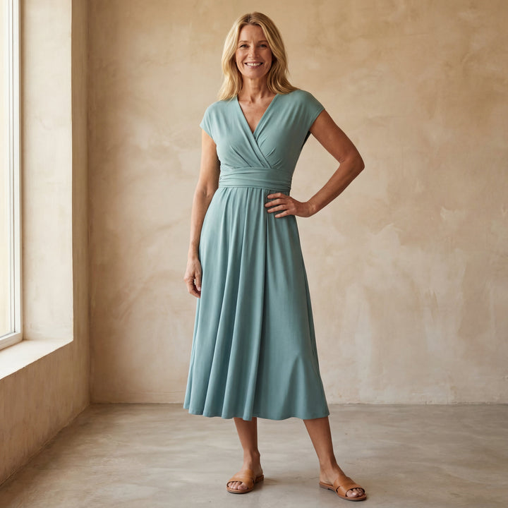 Iliana | V-Neck Stylish Midi Dress