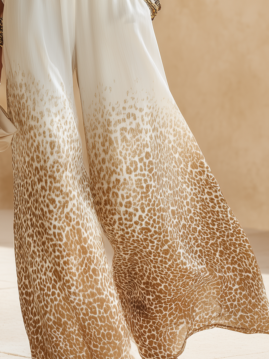 Beverley | Gradient Leopard-Print Pants Set
