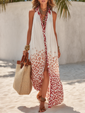 Carmen | Pleated Leopard-Print Maxi Dress