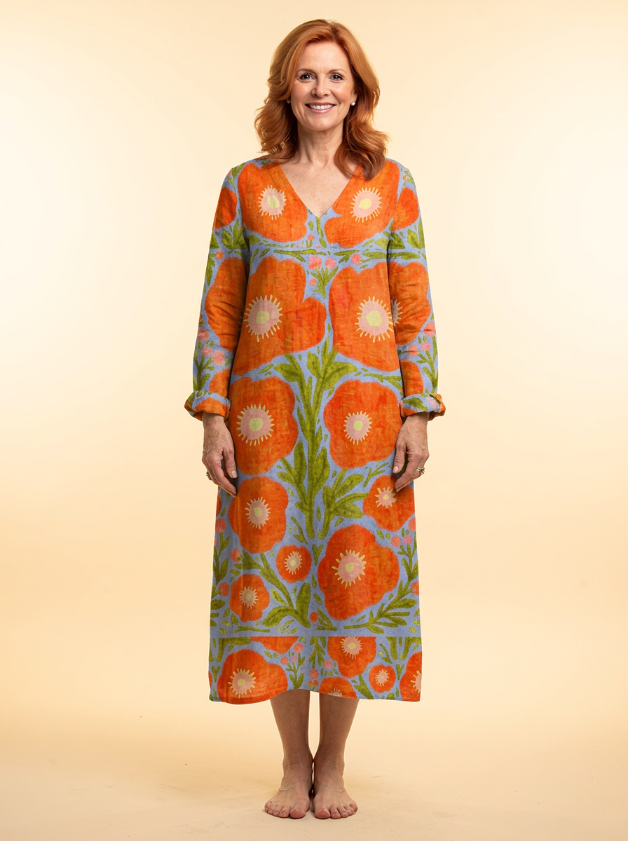 Claire | Floral Art-Print Dress