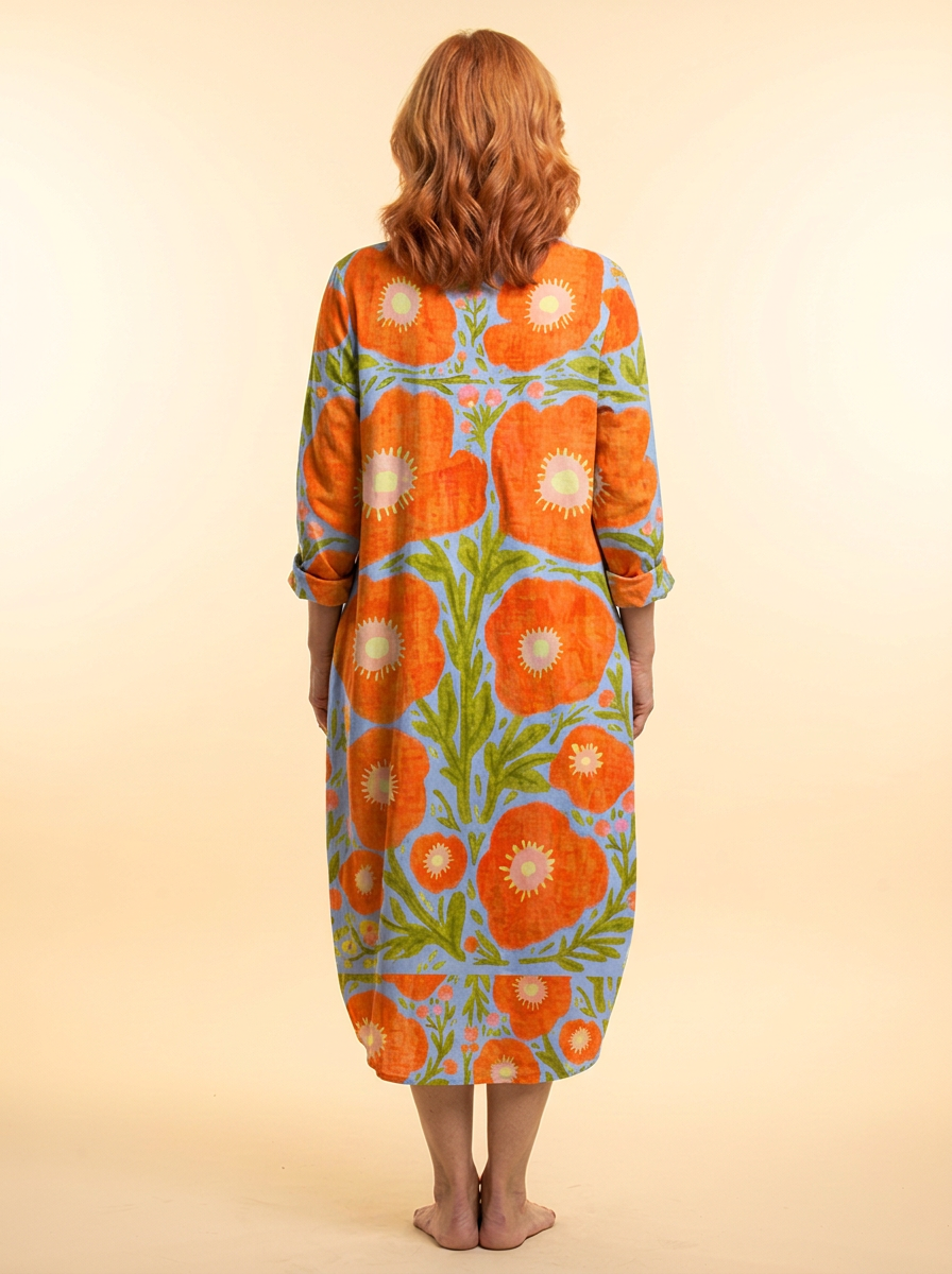 Claire | Floral Art-Print Dress
