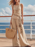Bridget | Sleeveless Top & Wide-Leg Set