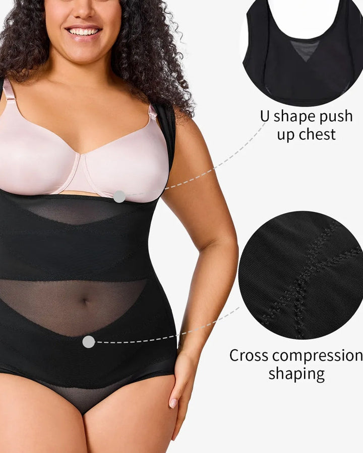 Prudence | Sheer-Mesh Control Bodysuit