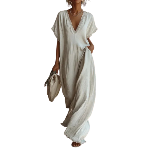 Marlowe™ | Elegant Boho Linen Maxi Dress