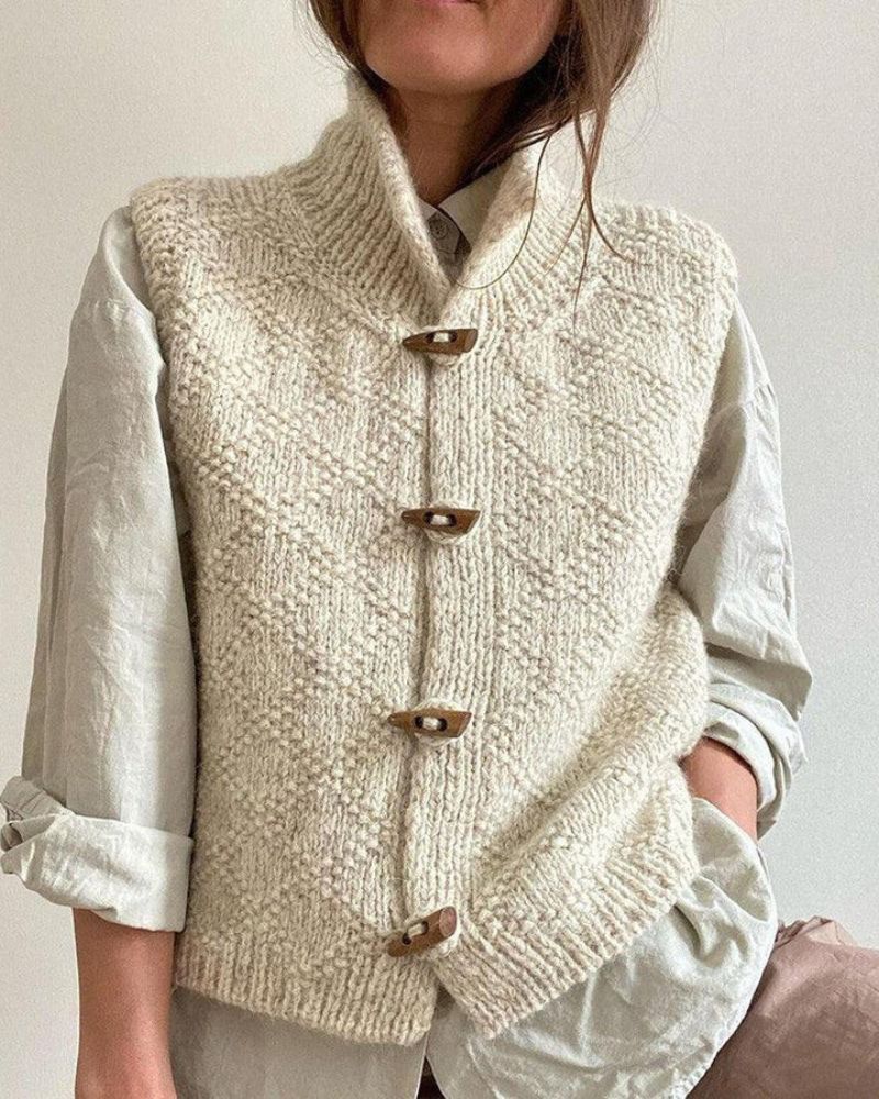 Ingrid | Cozy Knit Sleeveless Cardigan