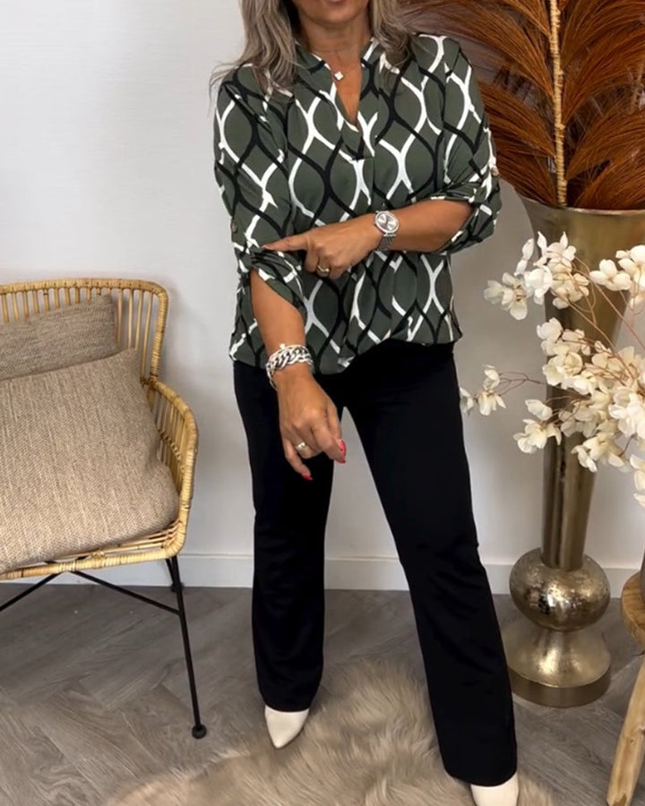 Nore | Flattering Blouse with Elegant Pattern