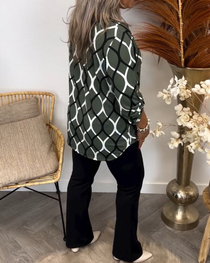 Nore | Flattering Blouse with Elegant Pattern