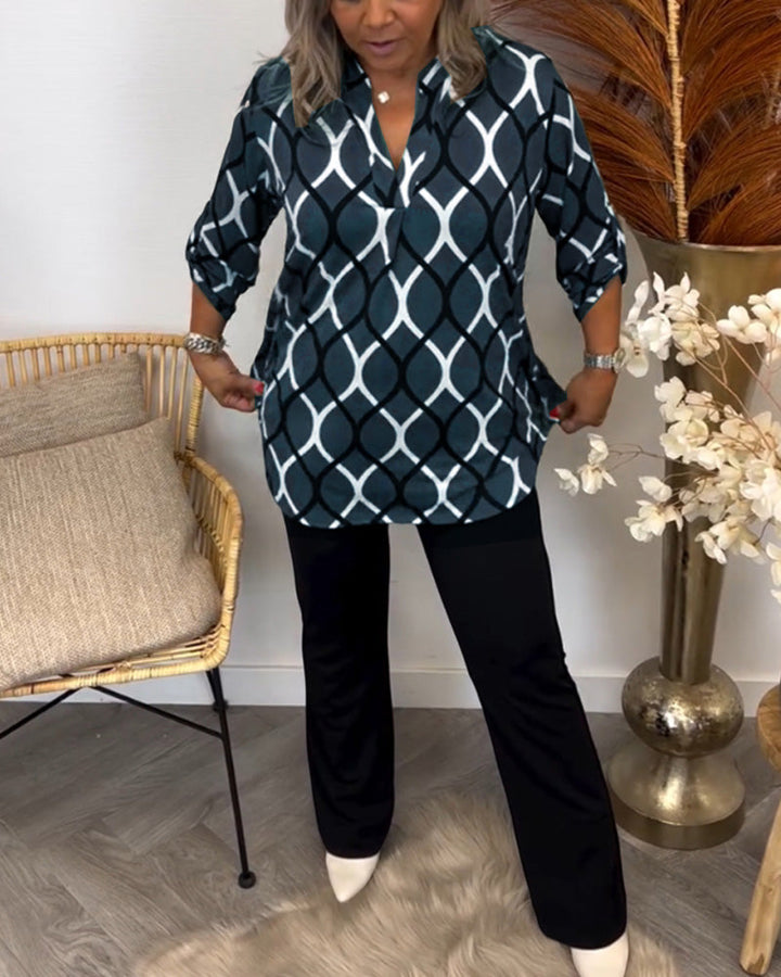 Nore | Flattering Blouse with Elegant Pattern