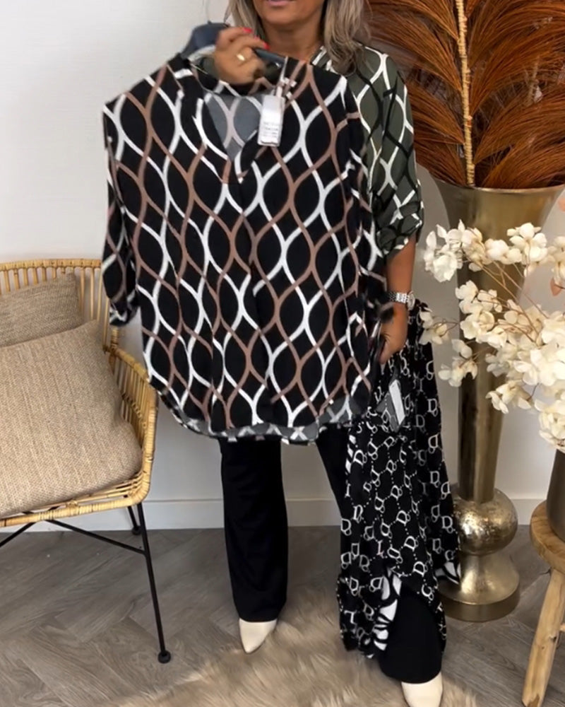 Nore | Flattering Blouse with Elegant Pattern