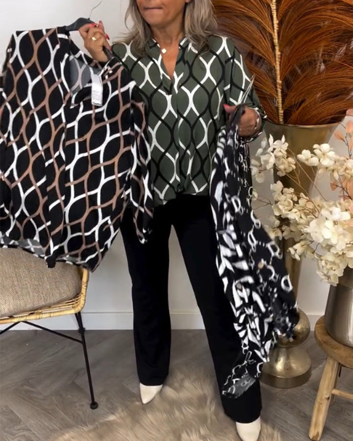 Nore | Flattering Blouse with Elegant Pattern