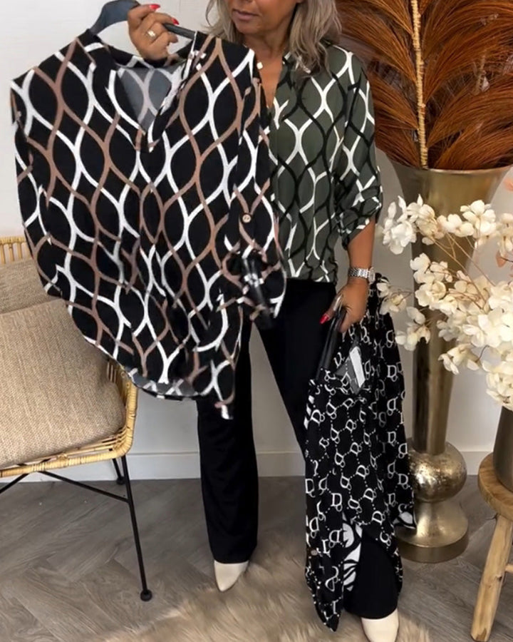 Nore | Flattering Blouse with Elegant Pattern