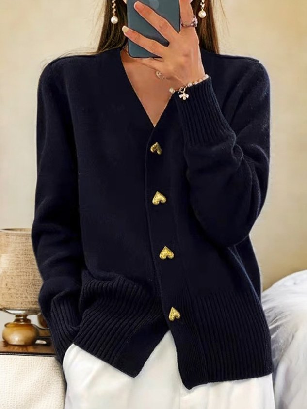 Olivia | Soft Cardigan with Gold Buttons