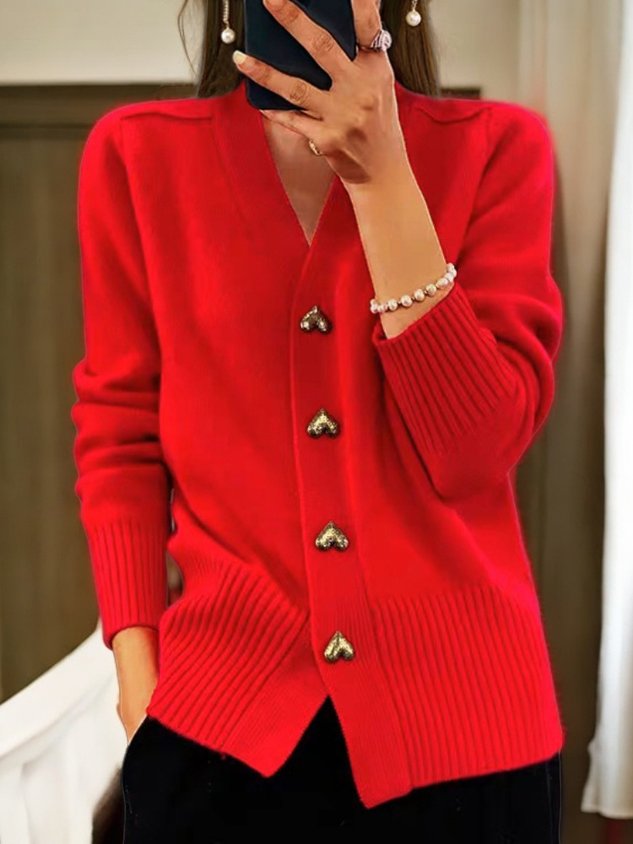 Olivia | Soft Cardigan with Gold Buttons
