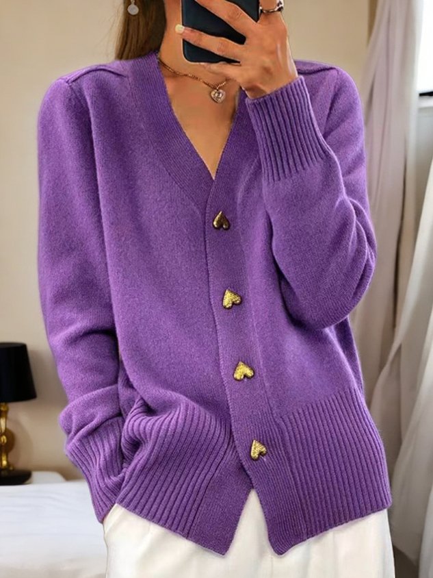 Olivia | Soft Cardigan with Gold Buttons