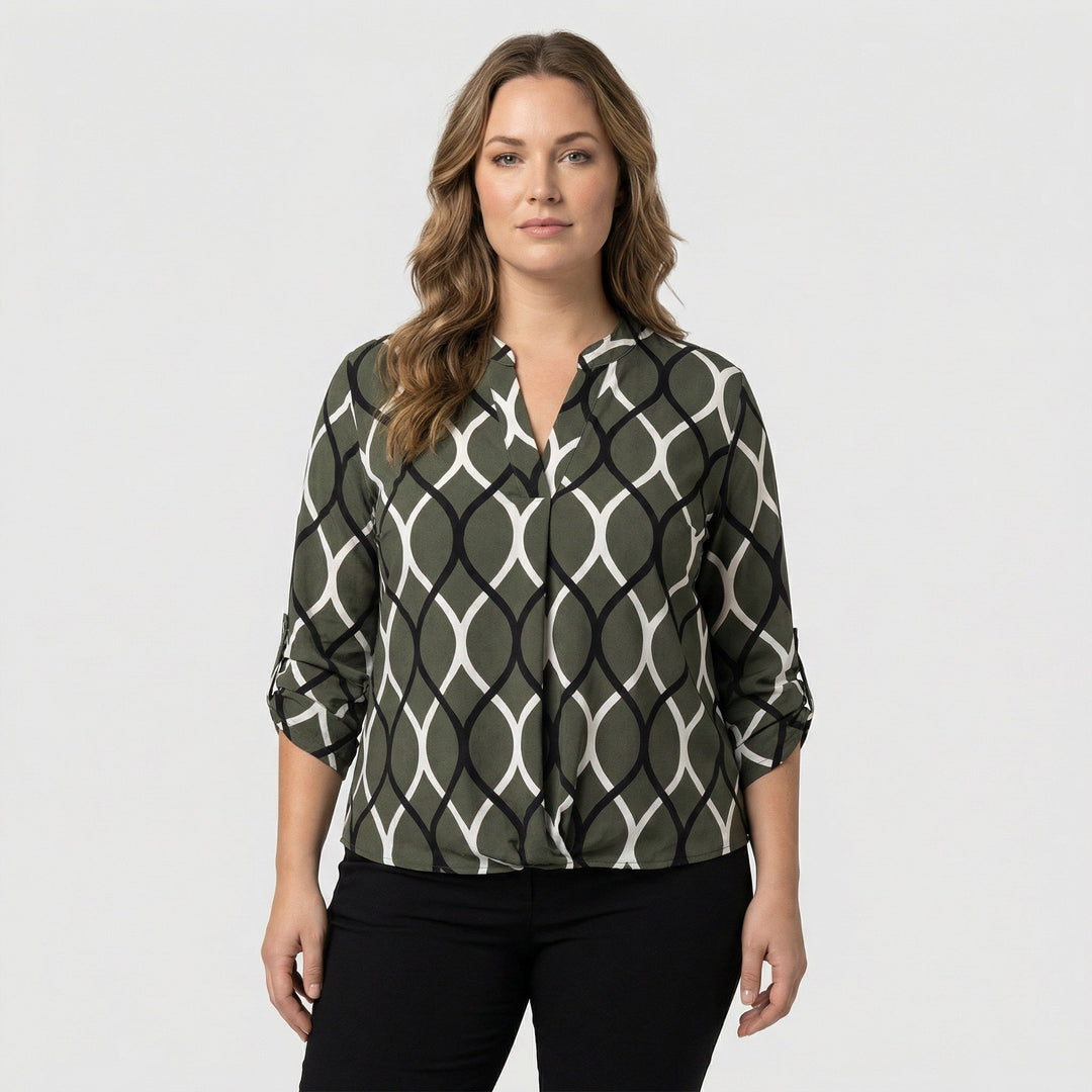 Nore | Flattering Blouse with Elegant Pattern