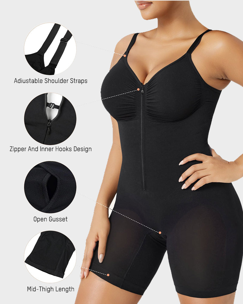 Doreen | Zip-Front Tummy-Control Bodysuit