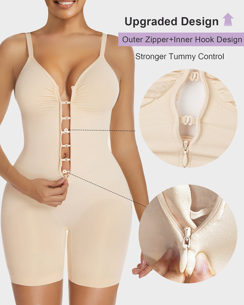 Doreen | Zip-Front Tummy-Control Bodysuit