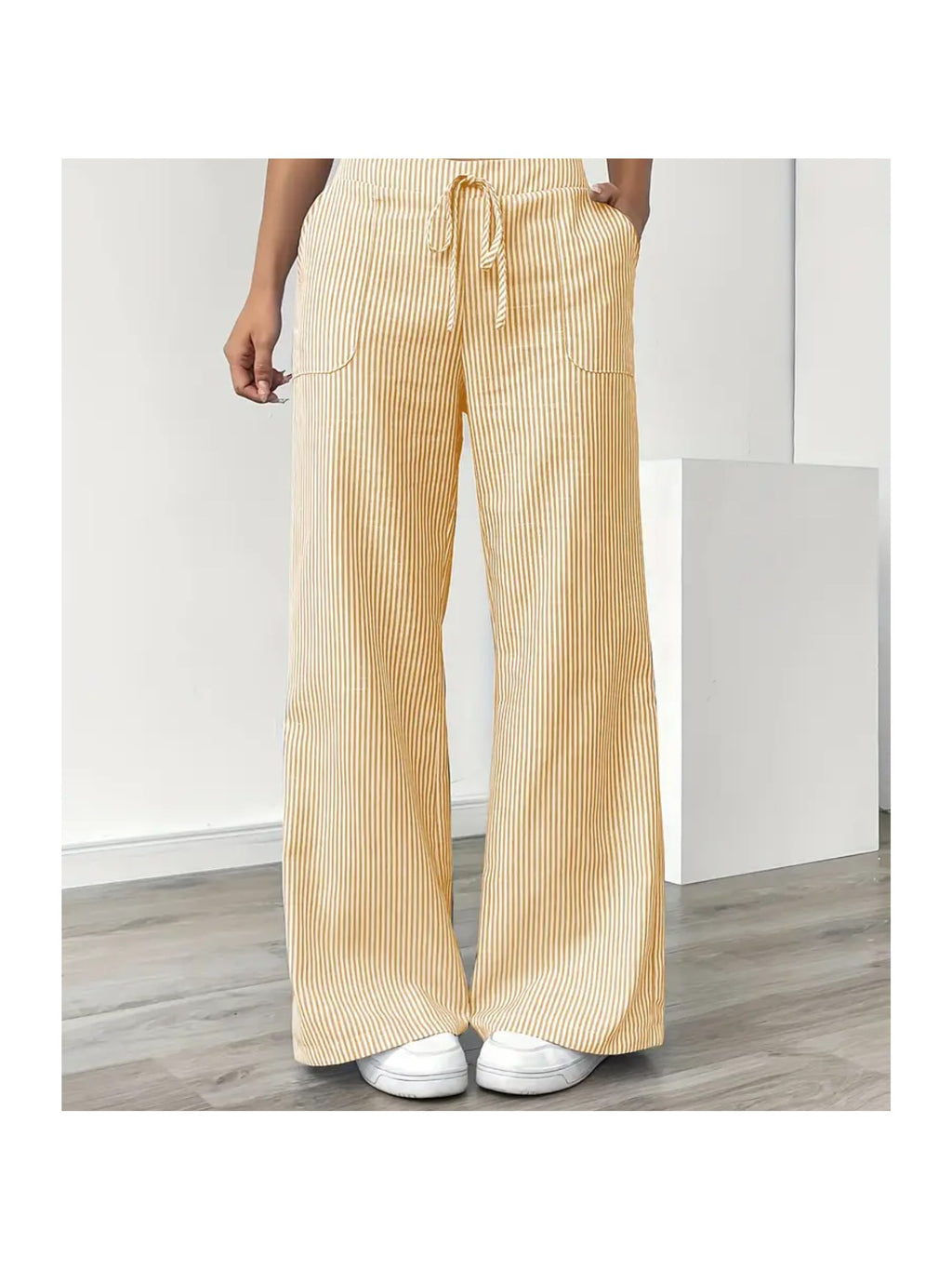 Amber | Striped Pant With Pockets