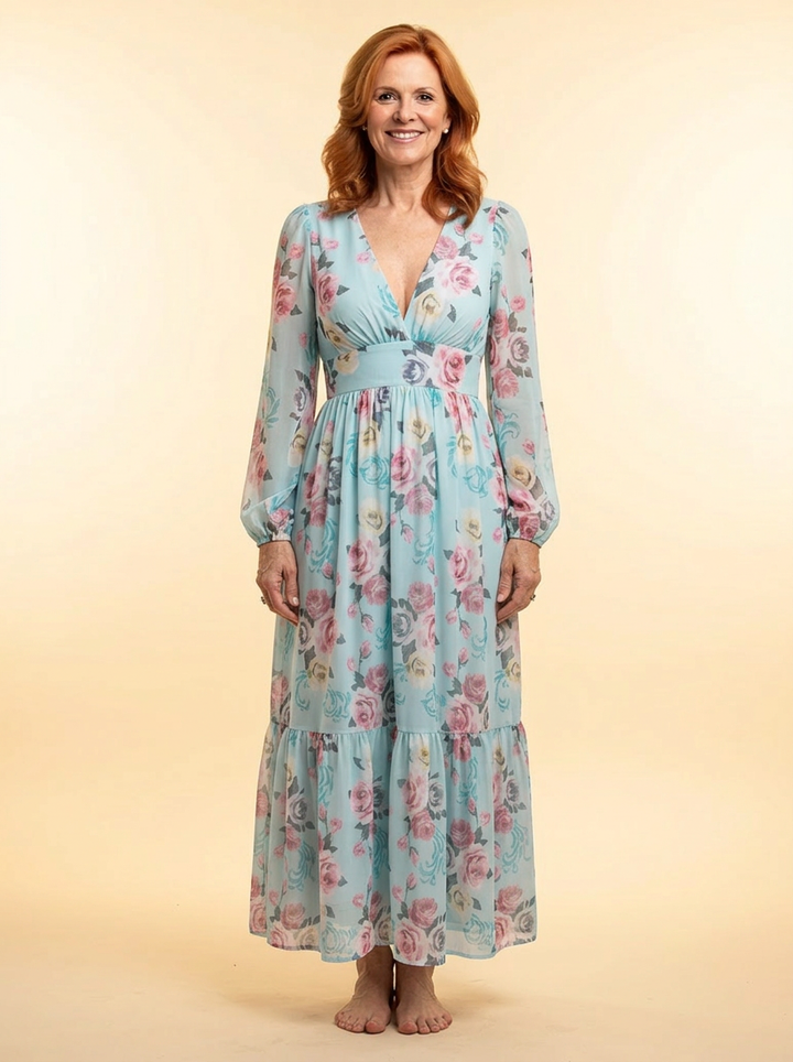Arianna | Floral Print Midi Dress