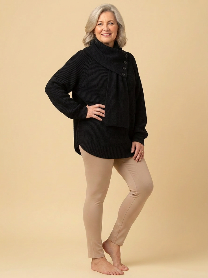 Arielle | Cozy Scarf-Neck Sweater