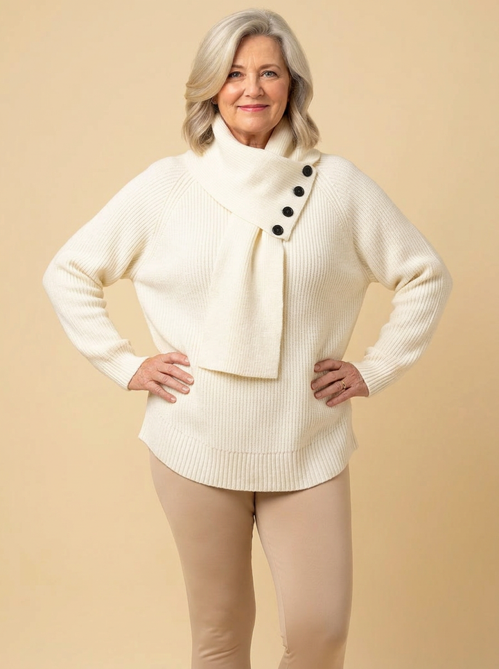 Arielle | Cozy Scarf-Neck Sweater
