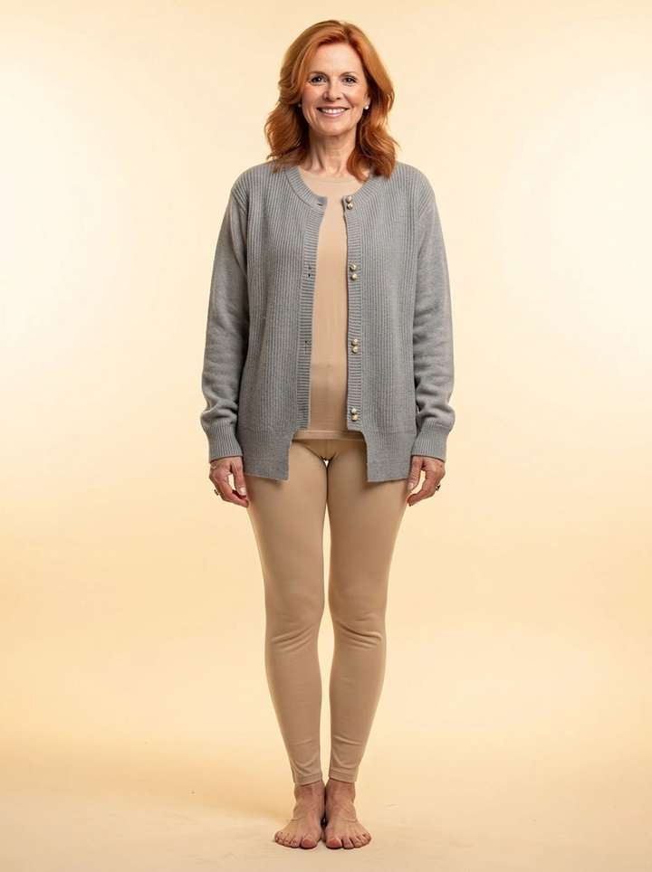 Elara | Pearl-Button Cardigan