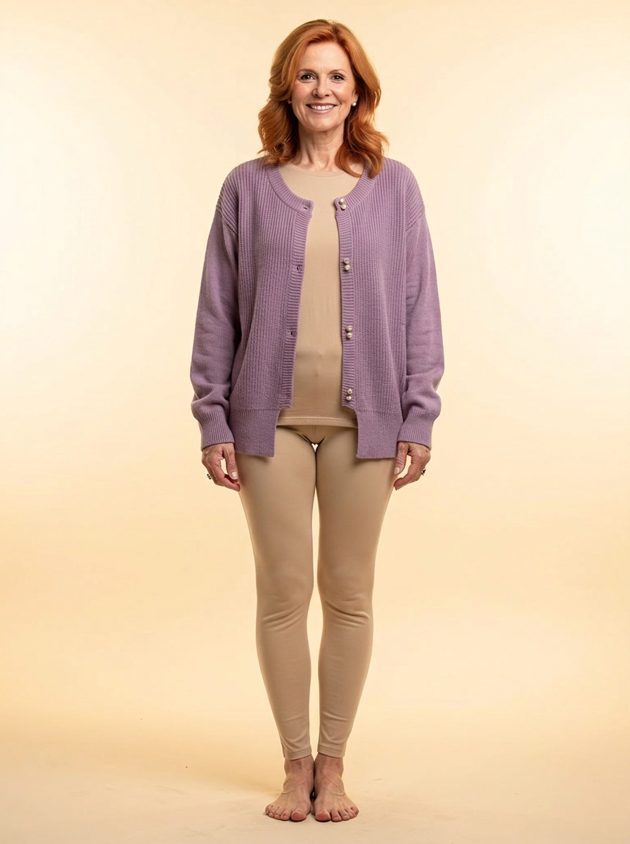 Elara | Pearl-Button Cardigan