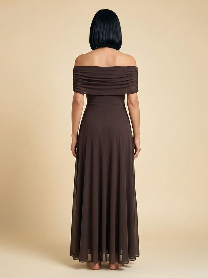 June | Off Shoulder Draped Midi Dress