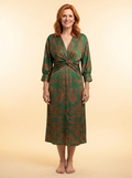 Lune | Natural Wrap Midi Dress