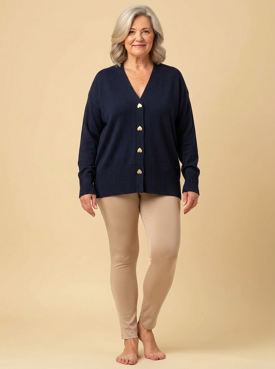 Olivia | Soft Cardigan with Gold Buttons