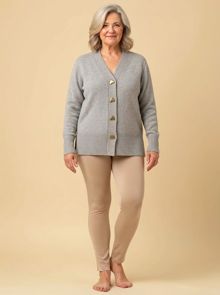 Olivia | Soft Cardigan with Gold Buttons