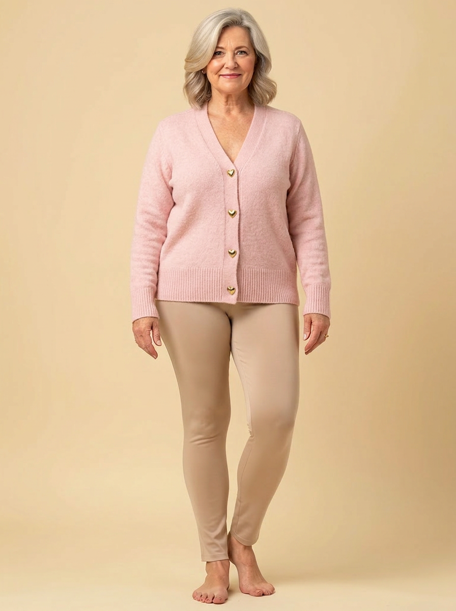 Olivia | Soft Cardigan with Gold Buttons