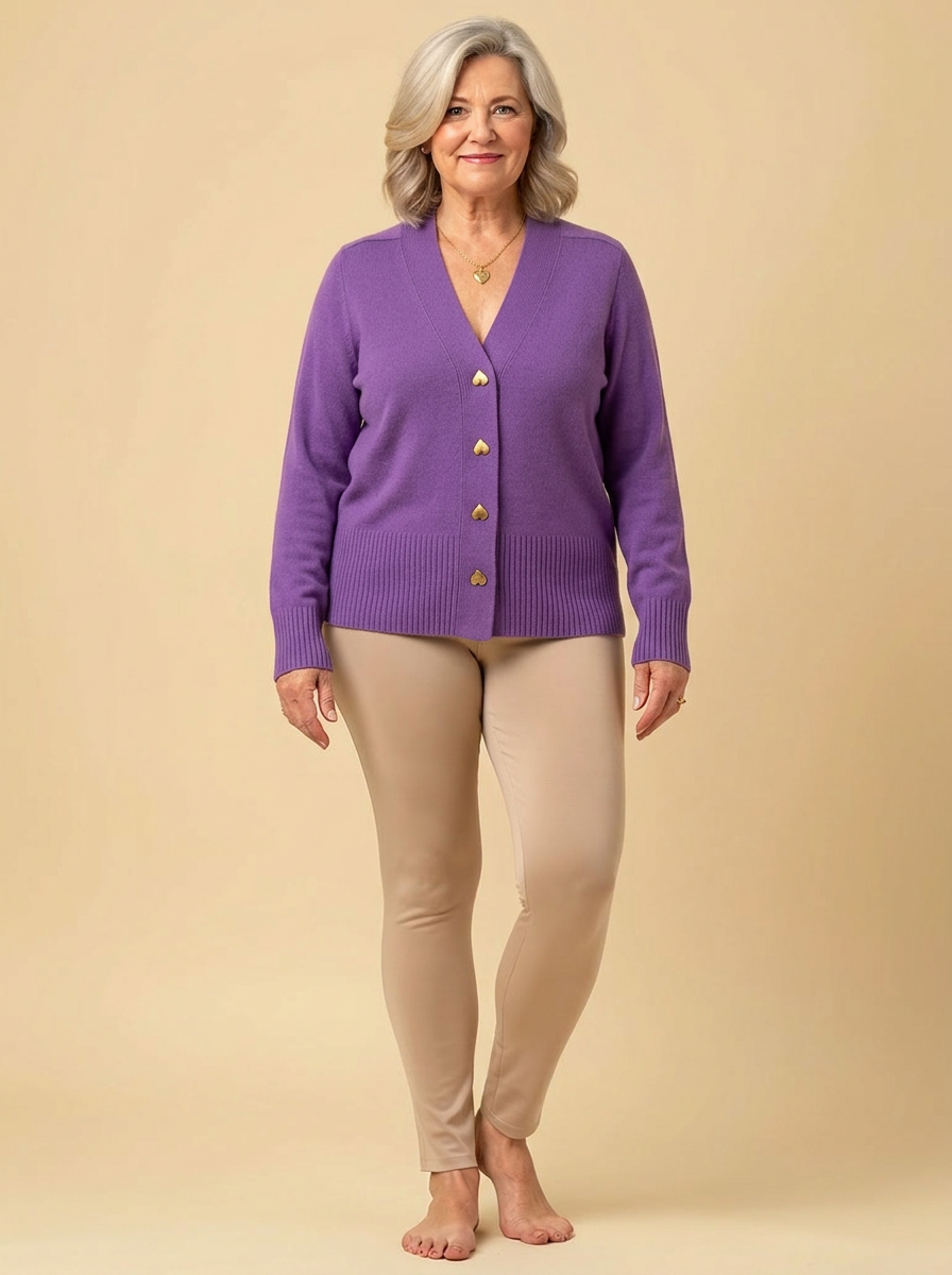 Olivia | Soft Cardigan with Gold Buttons