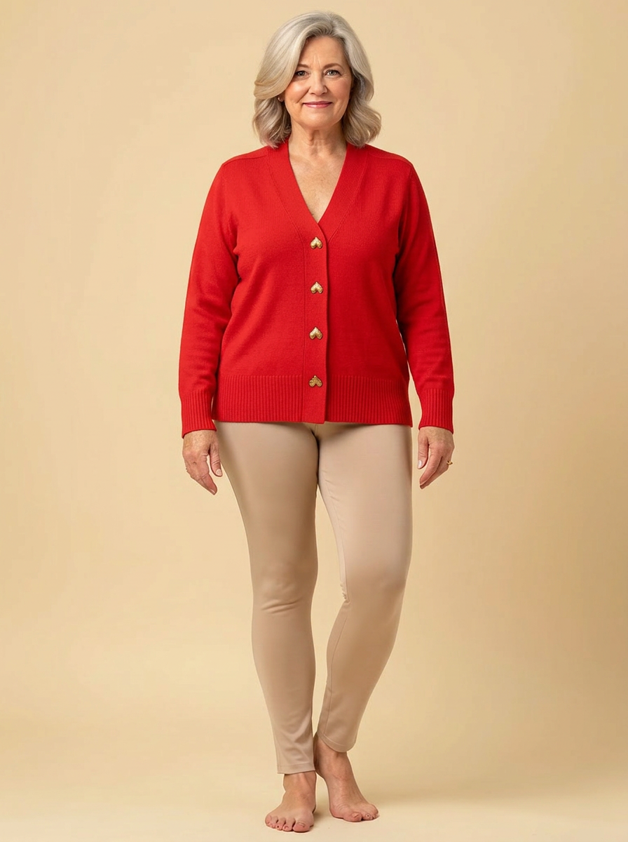 Olivia | Soft Cardigan with Gold Buttons