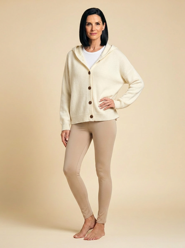 Zoé | Soft Hooded Knit Cardigan