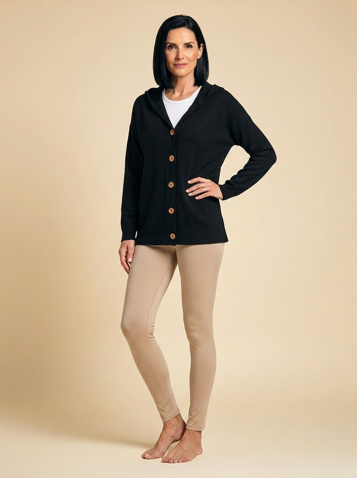 Zoé | Soft Hooded Knit Cardigan