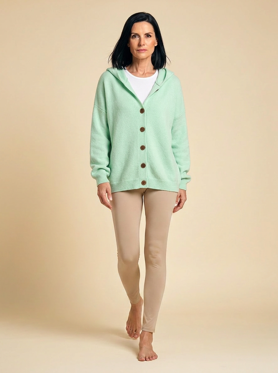 Zoé | Soft Hooded Knit Cardigan