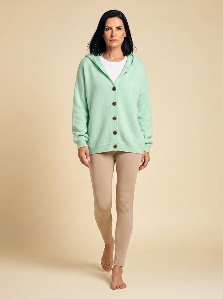 Zoé | Soft Hooded Knit Cardigan